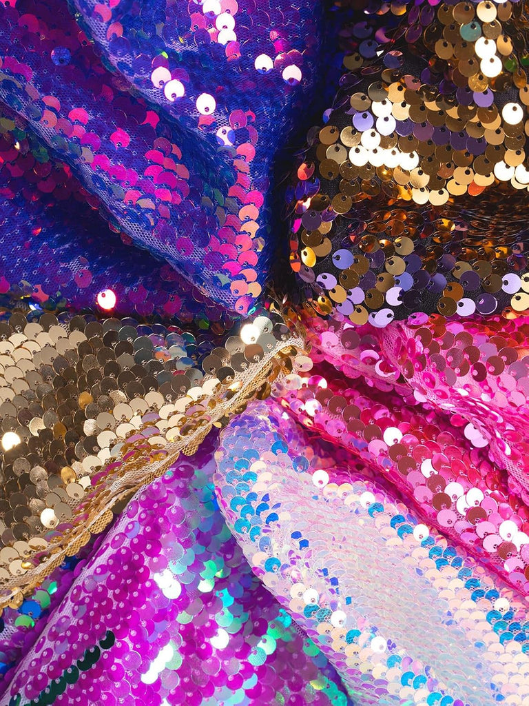 Girls Sparkly Sequin Dress Puff Sleeve for Kids Party Birthday