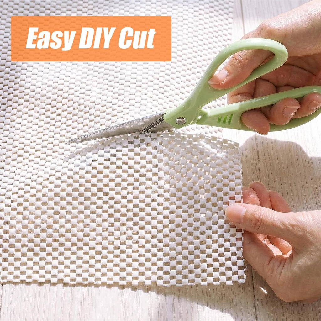 Non-Slip Rug Pad 5x7 Ft - 5'x7' PVC Anti-Slip Carpet Gripper Mat, 5 by 7 Feet Non Slip Pad for Area Rugs, Under Rug - Set of 35