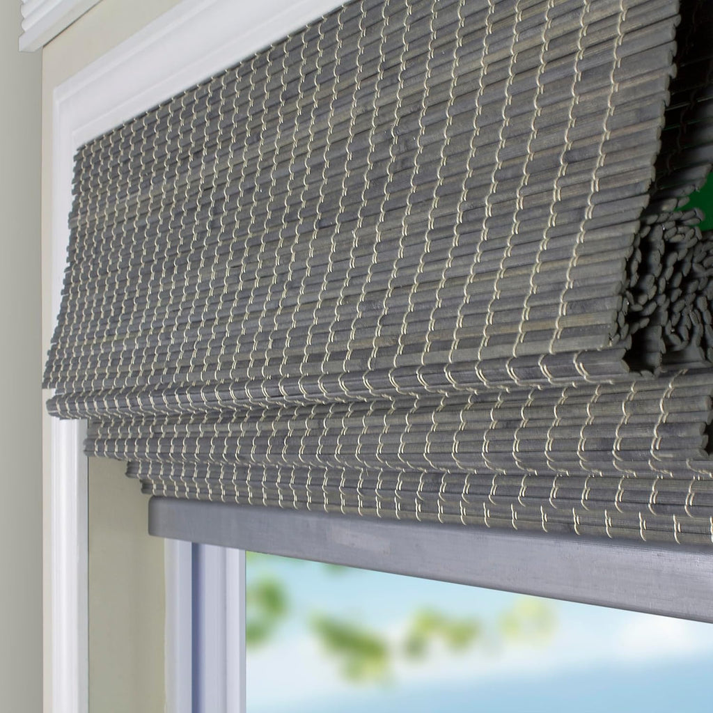 Bamboo Roman Shades w/Valance 26.5" W x 60" H, Tuscan