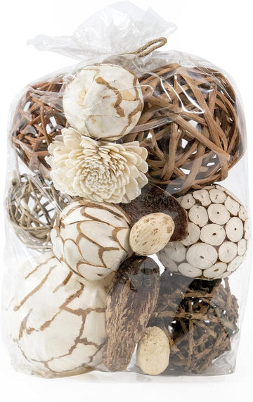 Natural Tones Vase & Bowl Filler Decorative Balls (Natural Orbs)