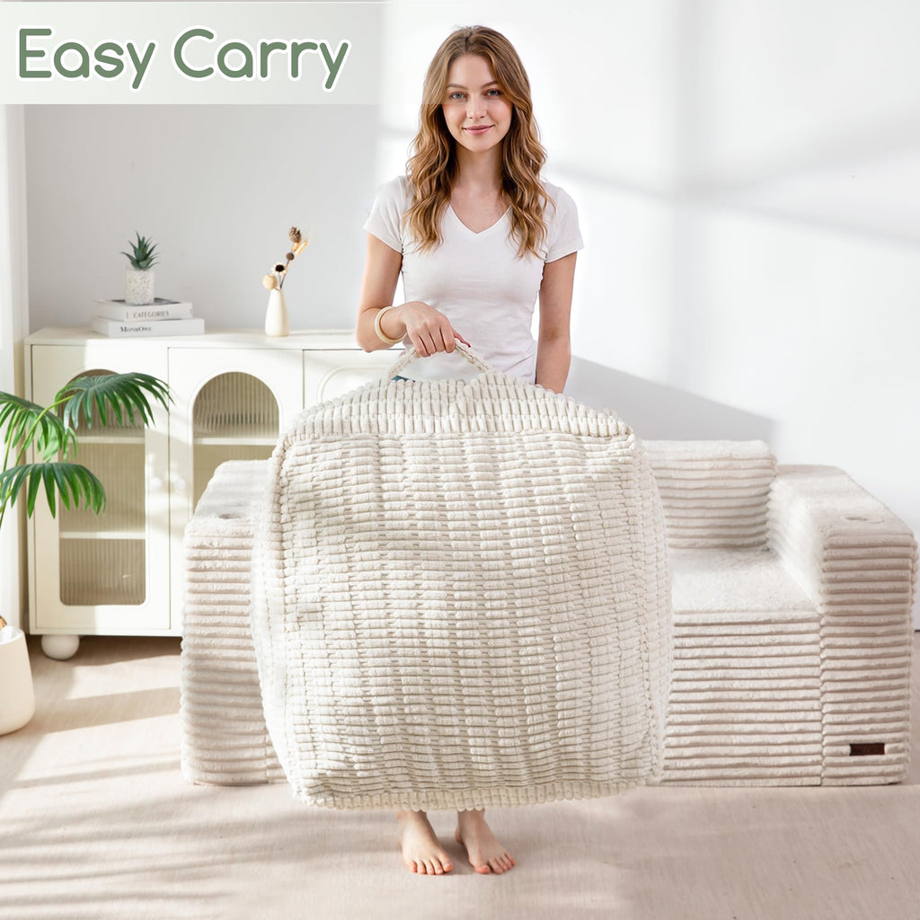 Pouf Ottoman Stuffed Square Modern Foam Filled Foot Rest Poufs Chair Decorative 20 X 14 Inches Boho Relax Stool for