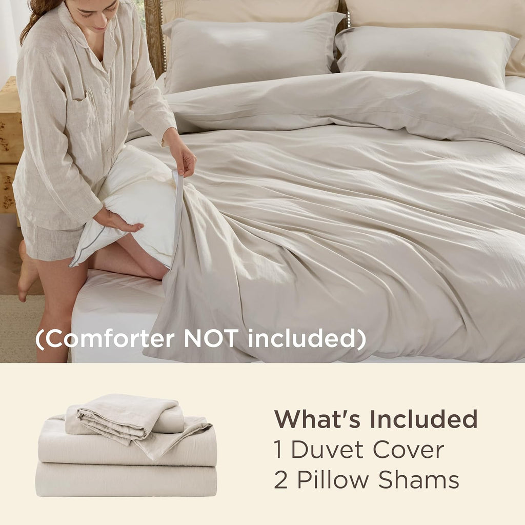Duvet Cover King-3 Pieces Prewashed 100% Polyester -Like Extra Soft Bedding Set, Includes 1 Duvet Cover 104x90 Inches