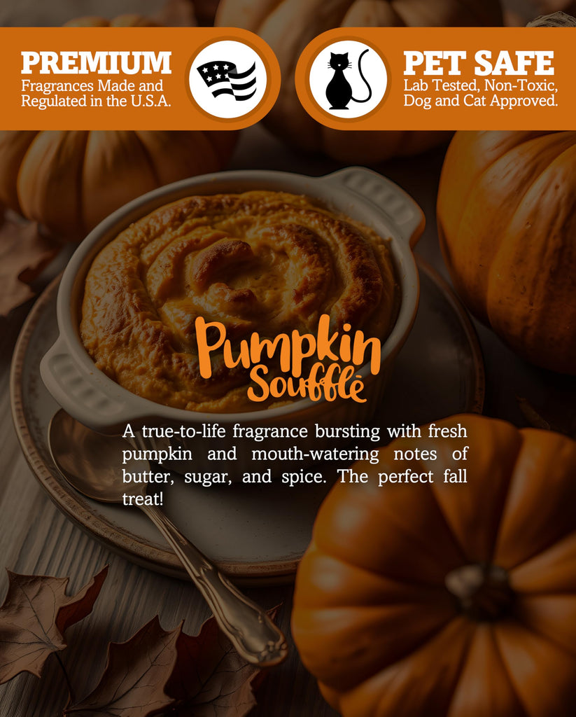Pumpkin Souffle Premium Wax Melts 4 Pack - 12 Oz., Strong & Long Lasting, Non-Toxic - Made with Essential & Natural
