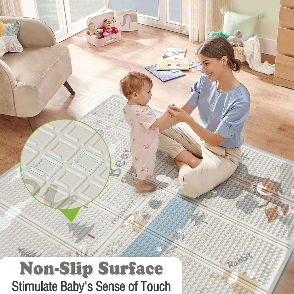 Baby Play Mat, 47x47inch Play Mat, 0.4 in Thick Waterproof Playmat