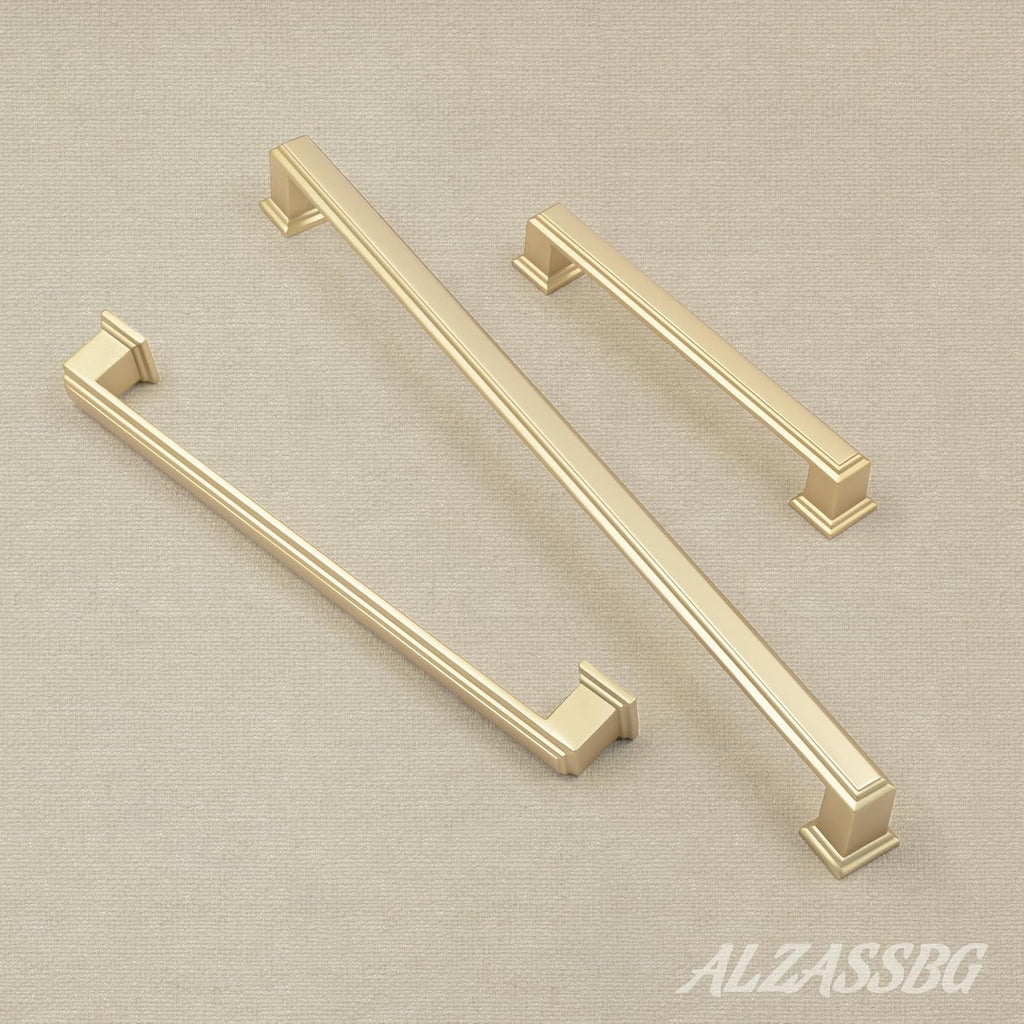 3-3/4" Brushed Gold Cabinet Pulls and Handles 15 Pack, AL3071MGP