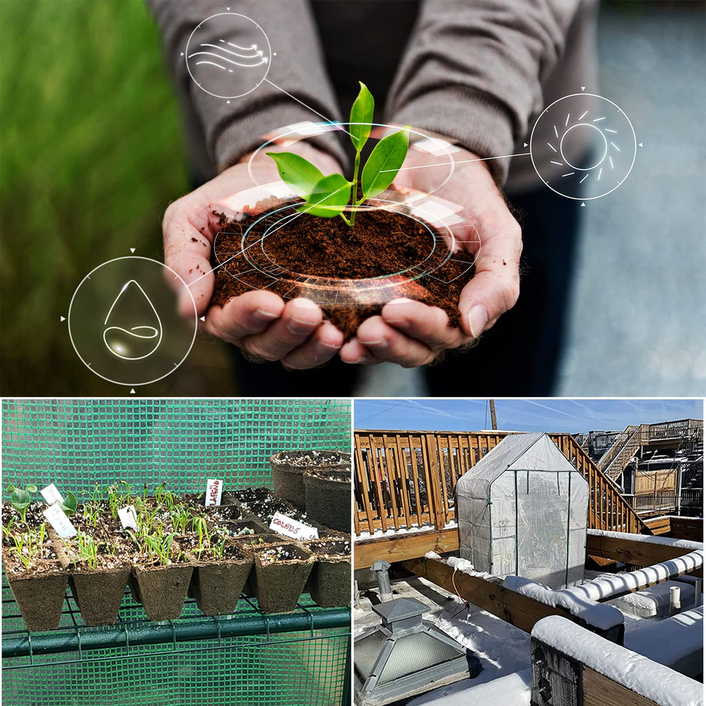 56x30x76 Mini Walk-in Greenhouse, Portable Plant House with 3-Tier Shelves