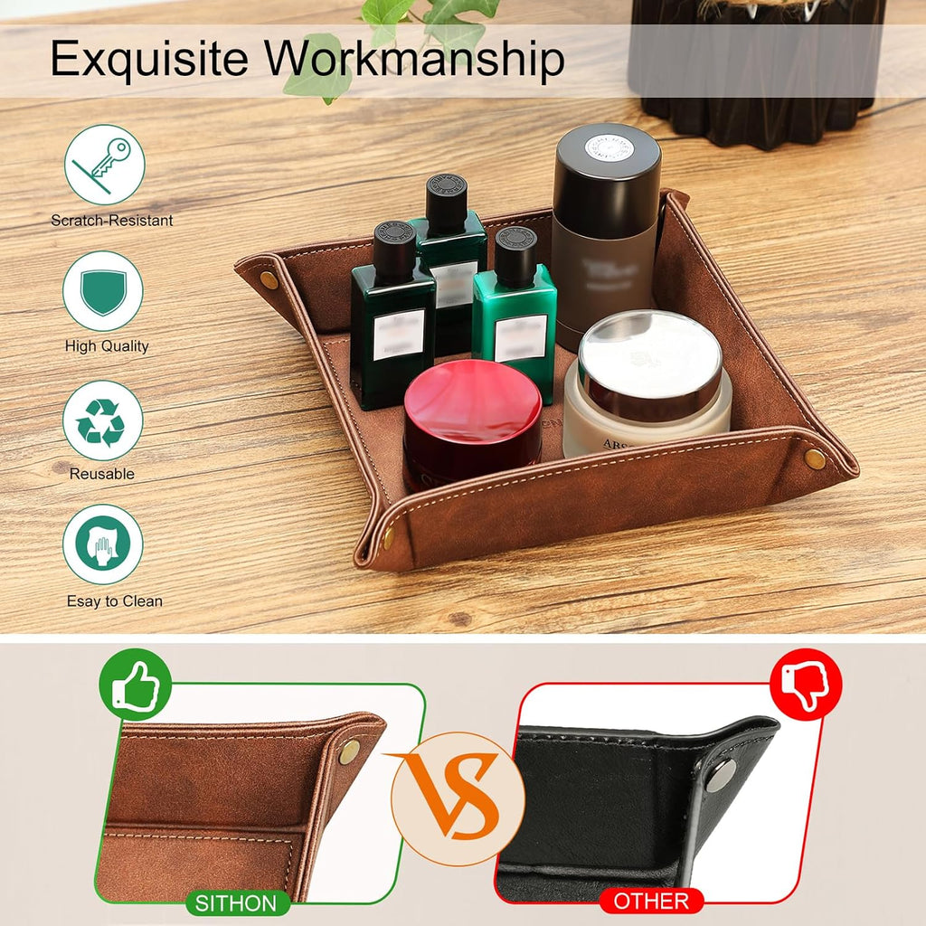 Valet Tray Desktop Storage Organizer Nightstand Caddy Holder