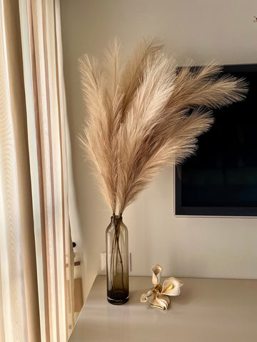 43" / 3.6 ft Pampas Grass Tall 4 Pcs - Artificial Large Pampas Grass Decor for Floor Vase, Room Decor, Home Decor
