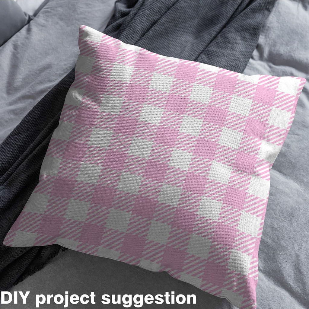 Geometric Plaid Fabric by The Yard, Fashion Simple Style Soft Polyester No Stretch, Abstract Art Fabrics Soft Polyester