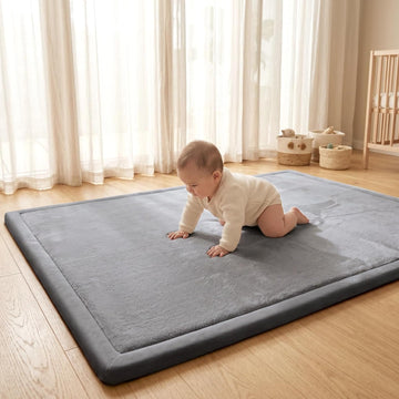 Baby Play Mat for Floor,1.3" Thick Elasti-Foam 59"×71" Non-Slip Water Repellent,Non-Toxic Playpen Mat for Infants