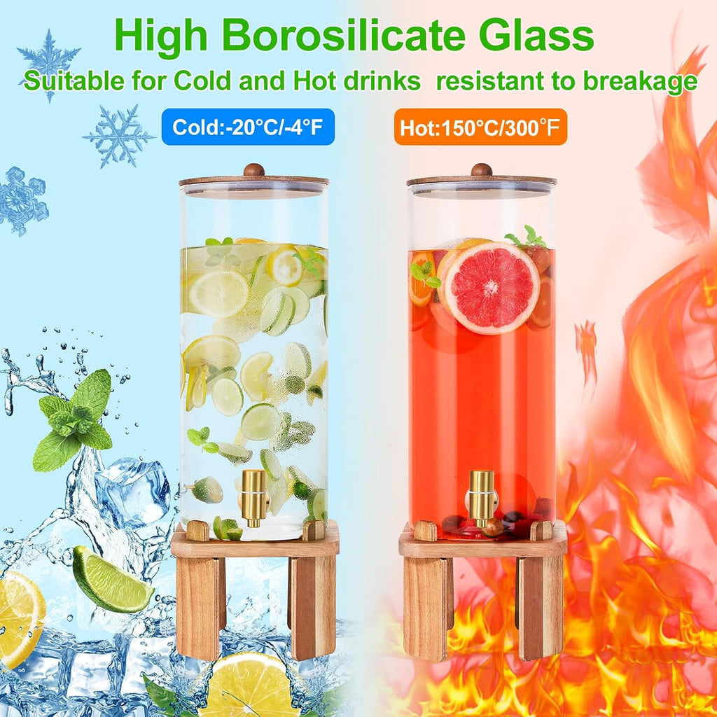 2 Gallon Large Drink Dispenser for Parties,Beverage Dispenser with Stand