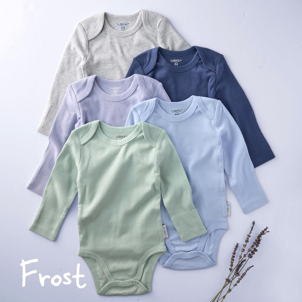 Blake Pack Long Sleeve Bodysuits 100% Organic Cotton, Unisex