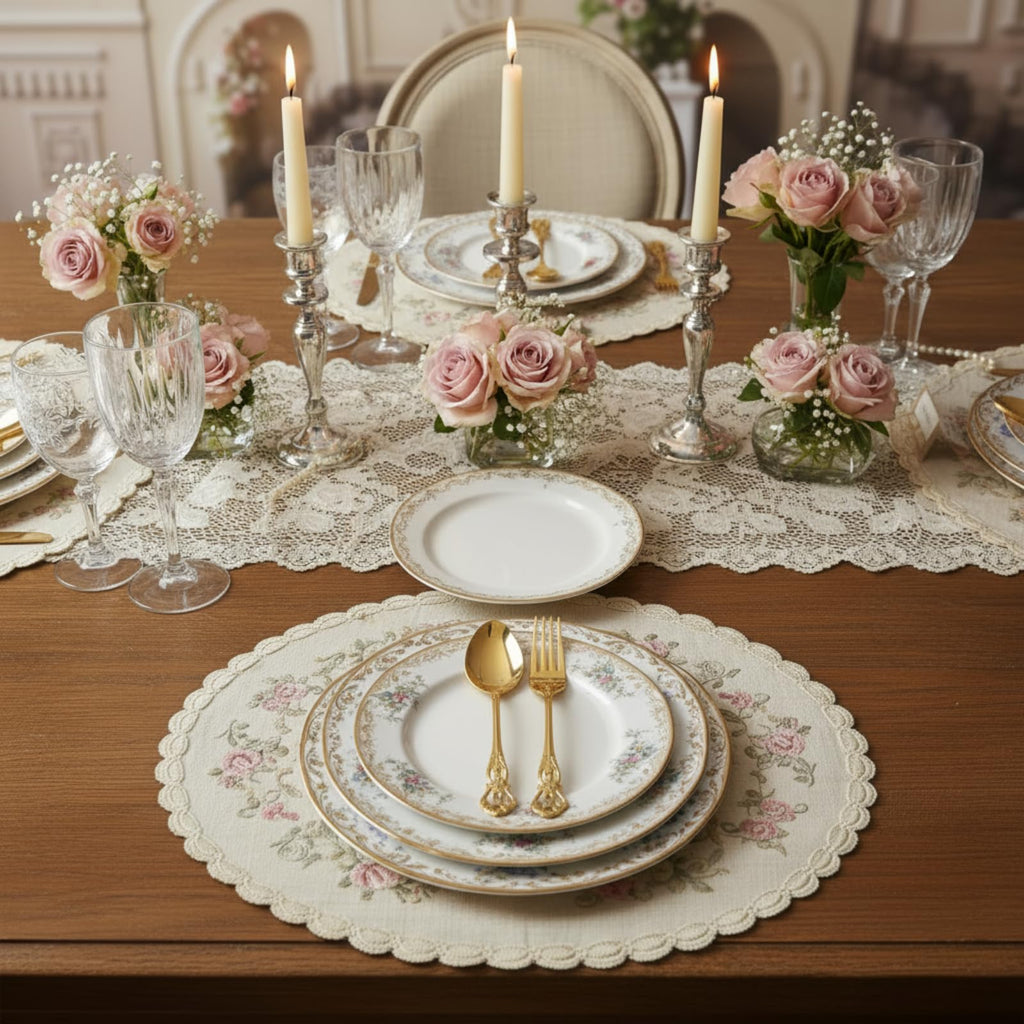 40 Pcs Retro Gold Silverware Set Heavy Duty, Dinner Fork and Spoon