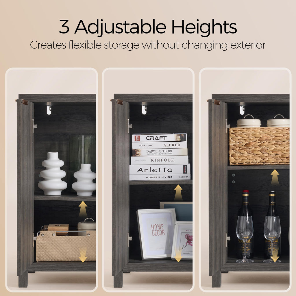 Buffet Cabinet 56" Black Oak