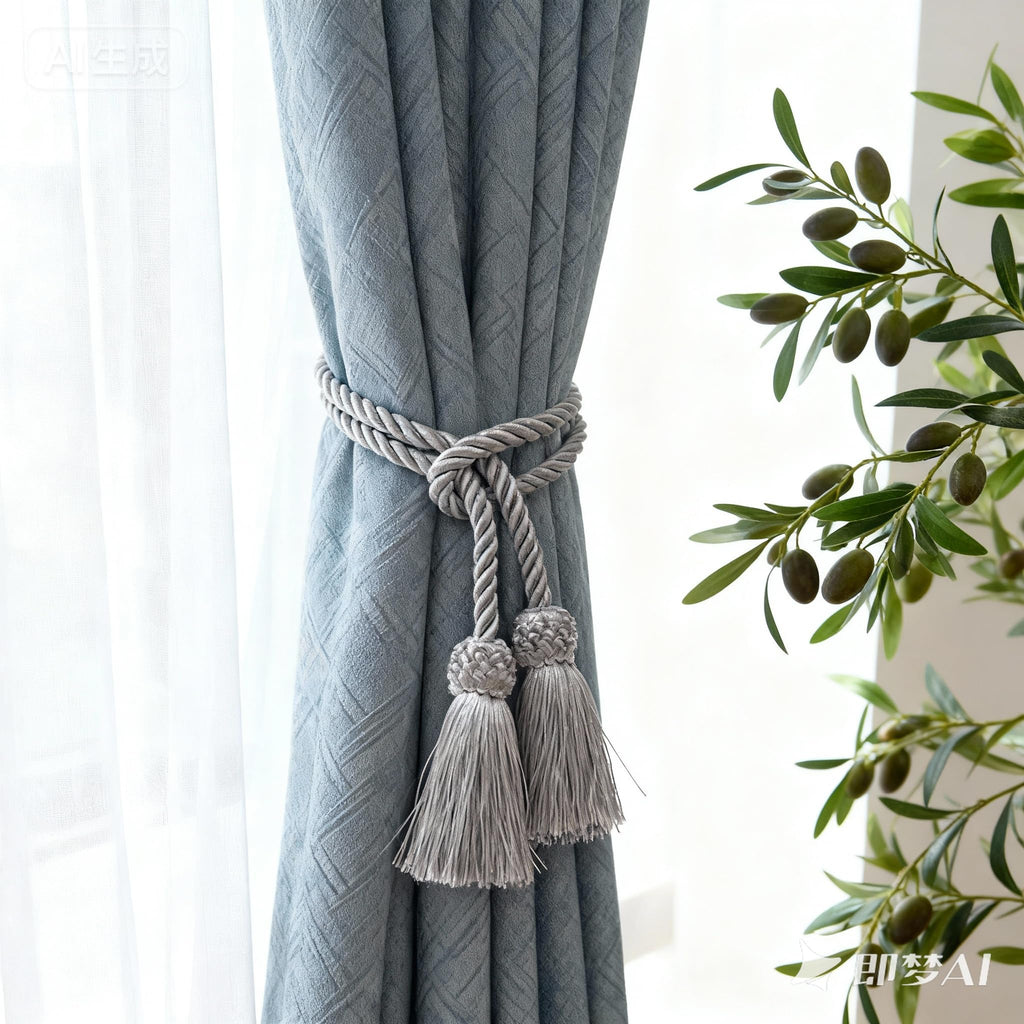 Curtain Tiebacks Handmade Decorative Curtain Holdbacks Rope with Tassel Curtain Pendant Rope Adjustable Ties Door