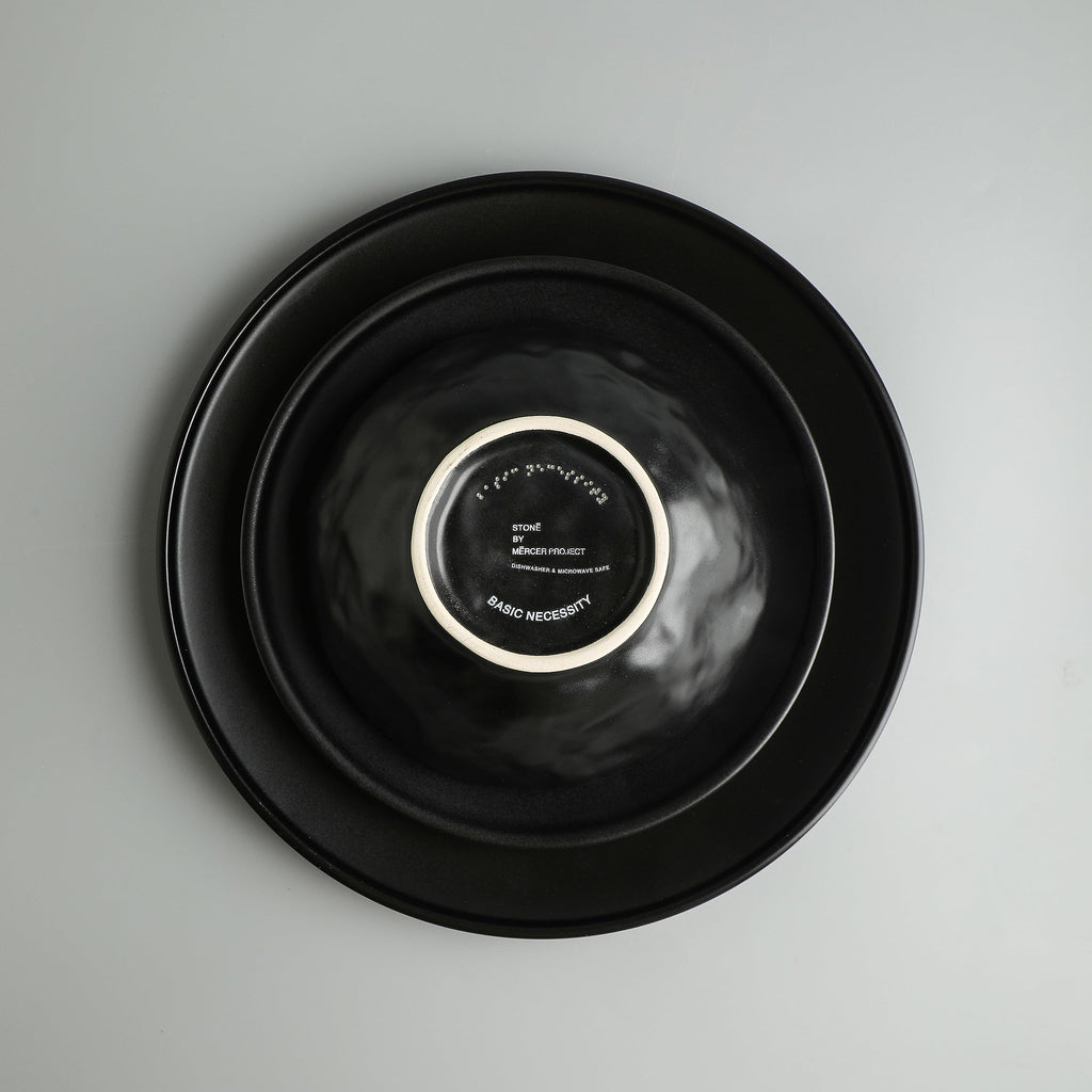 32-Piece Dinnerware Set Stoneware, Black