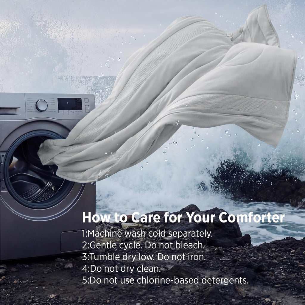 CoolOxy Cooling Comforter King Size - 4X Breathable & Q-Max>0.45 Summer Comforter, Cooling Blankets for Hot Sleepers