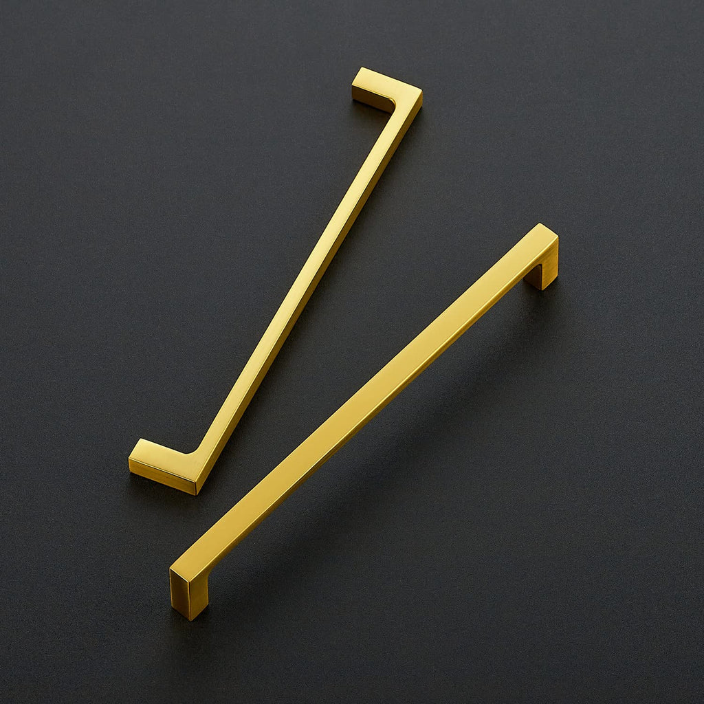 Brushed Brass Solid Pulls Cabinet Handles 7-1/2 Inch 25 Pack