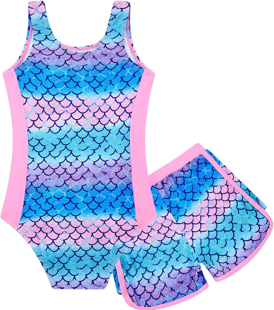 Toddler Girls One Piece Swimsuit Bathing Suit with Short
