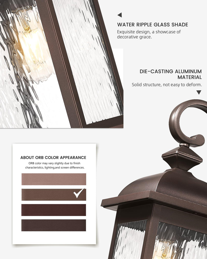 21" Outdoor Wall Light Fixtures, Rust-Proof Waterproof Outdoor Wall Lamp, Ideal for Porch, Patio, Entryway, Garage