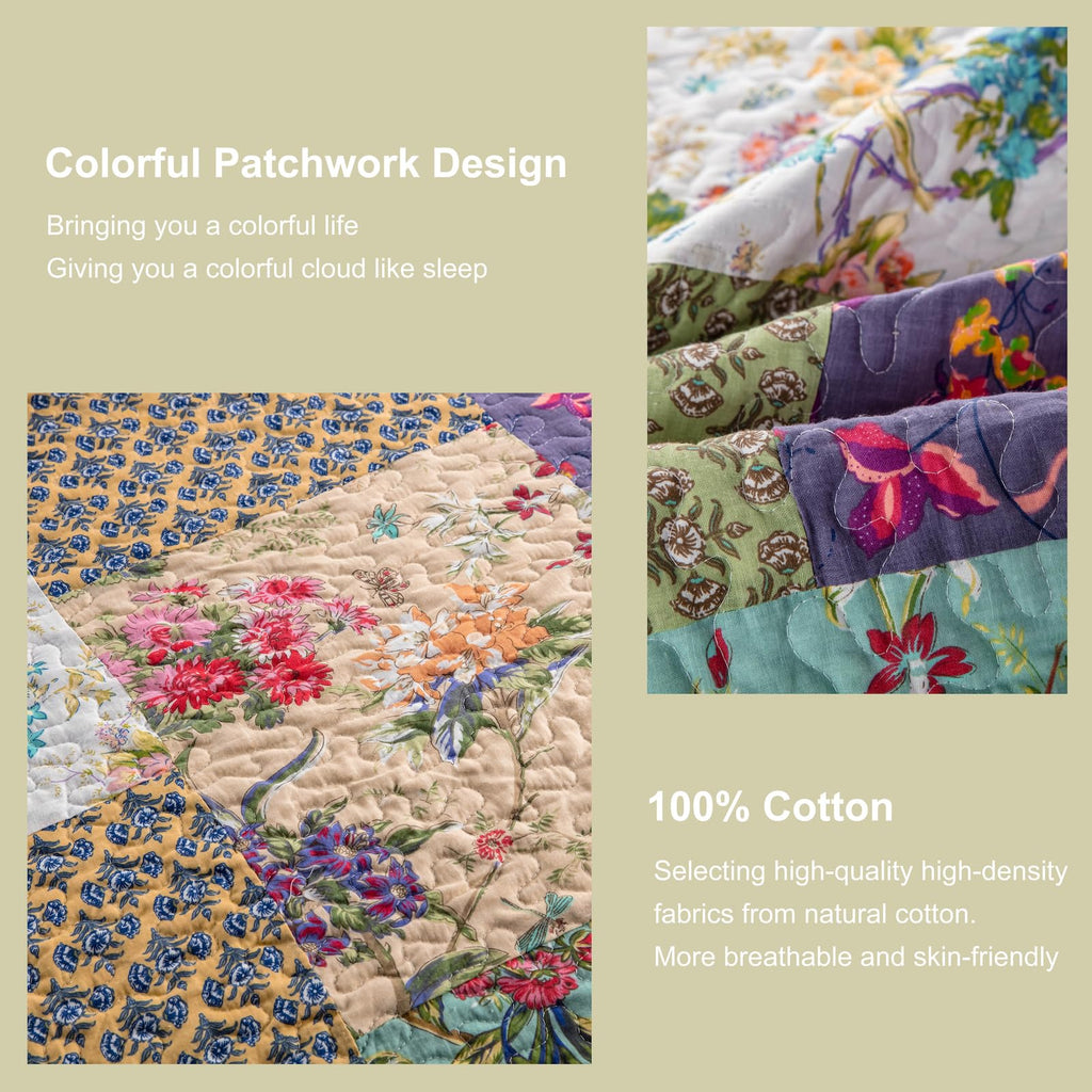 Quilts Patchwork Bedspread Set