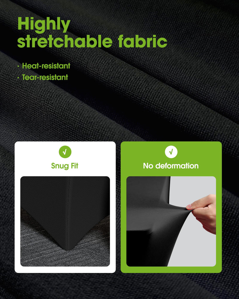 Spandex Tablecloth 6ft 6 Pack Black