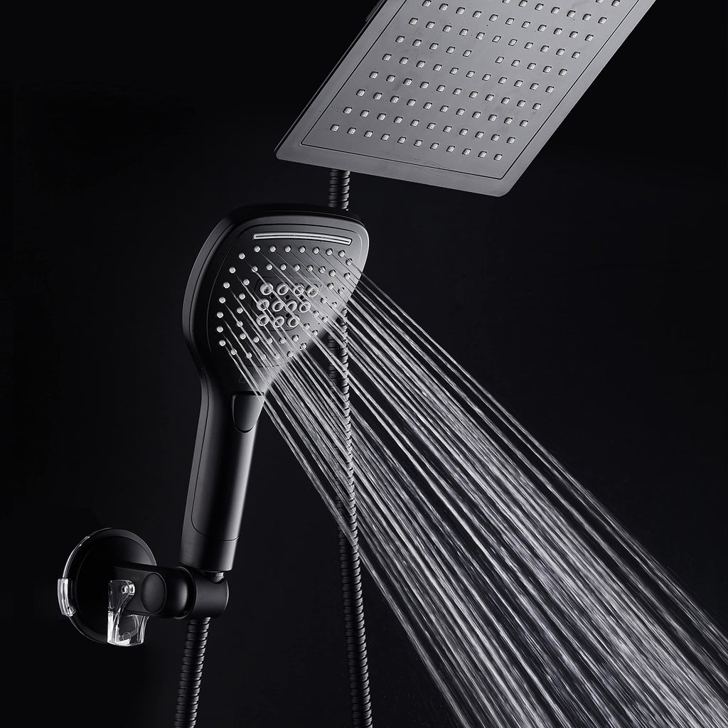 DreamSpa Ultra-Luxury 9-inch Square Rainfall & Handheld Shower Head Combo