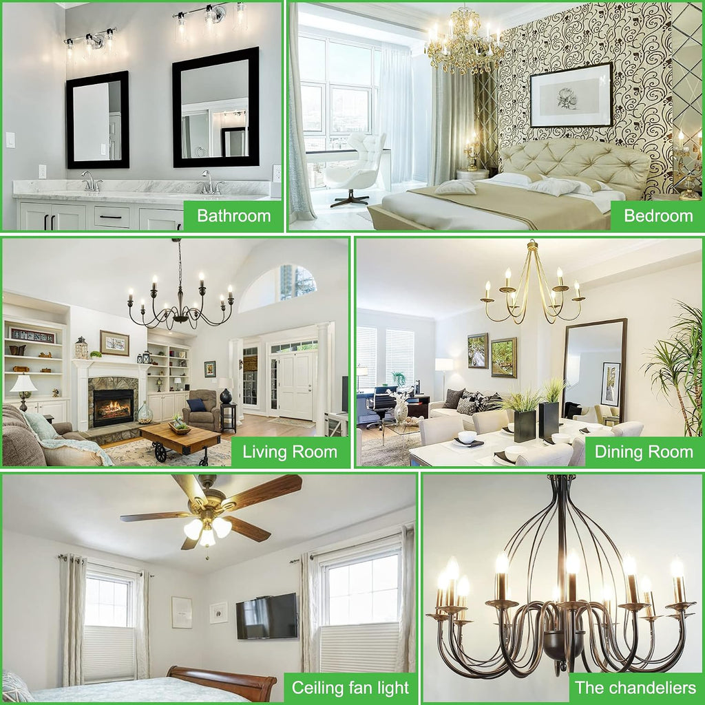 E12 LED Light Bulb Candelabra 60W Equivalent 4000K Natural White