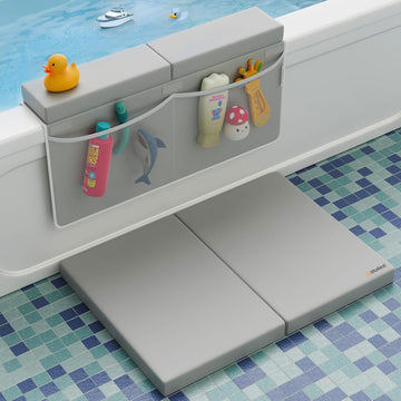 Bath Kneeler and Elbow Rest Pad Set - Baby Bath Kneeler, Bathtub Kneeling Pad, Kneeling Pad for Bathing Baby, Knee &