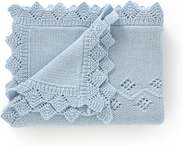 Cotton Knit Baby Blankets Neutral Cozy Crochet Receiving Crib 30x40