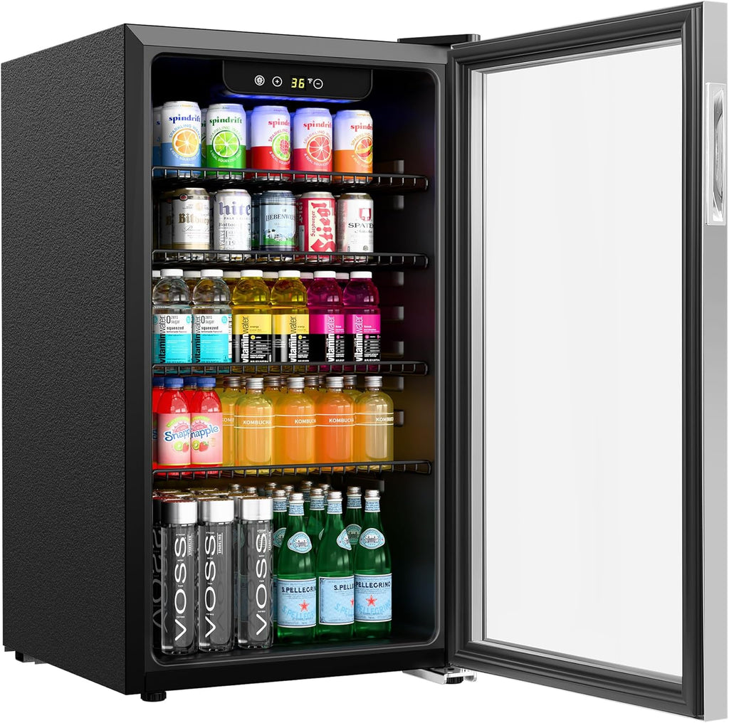18 in. 3.2 Cu. Ft. Beverage Refrigerator Merchandiser with Stainless Steel Trim 