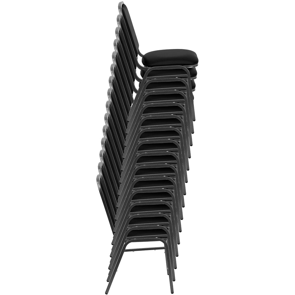 Stacking Banquet Chair in Black Vinyl