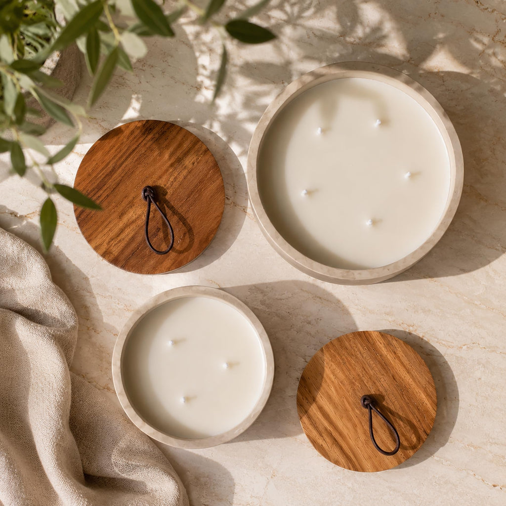 3-Wick 21oz Large Scented Candle-Vanilla & Cinnamon & Milk, Soy Coconut Wax Blend Candle with Acacia Wood Lid, 45-Hour