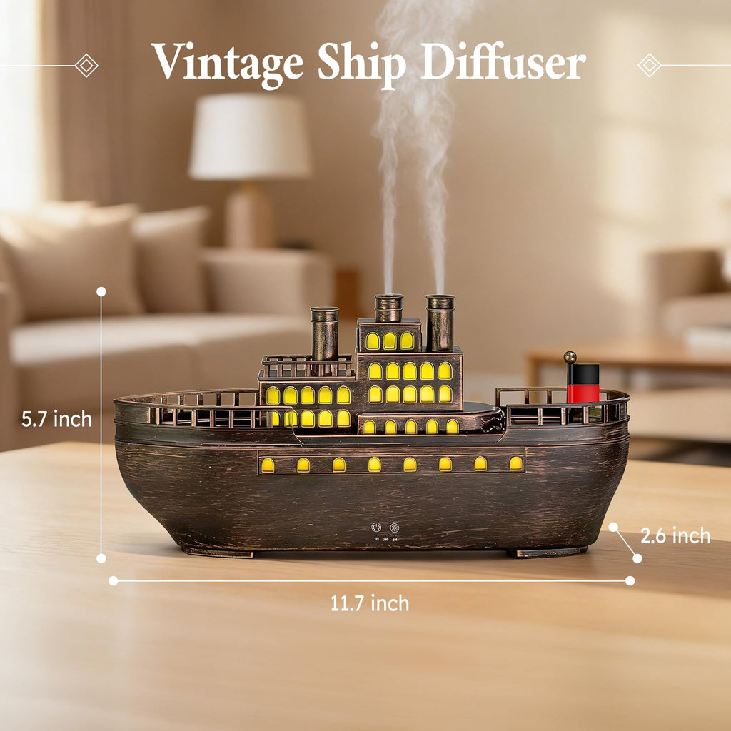 Essential Oil Diffuser 250ml, Ultrasonic Titanic Humidifier with 7 Color LED Lights, Quiet Operation, Auto Shut-Off
