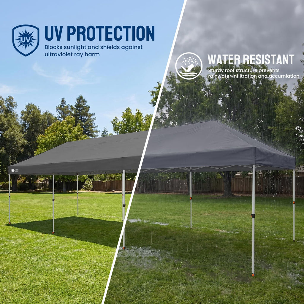 10x30 Commercial Pop Up Canopy Tent, Gray