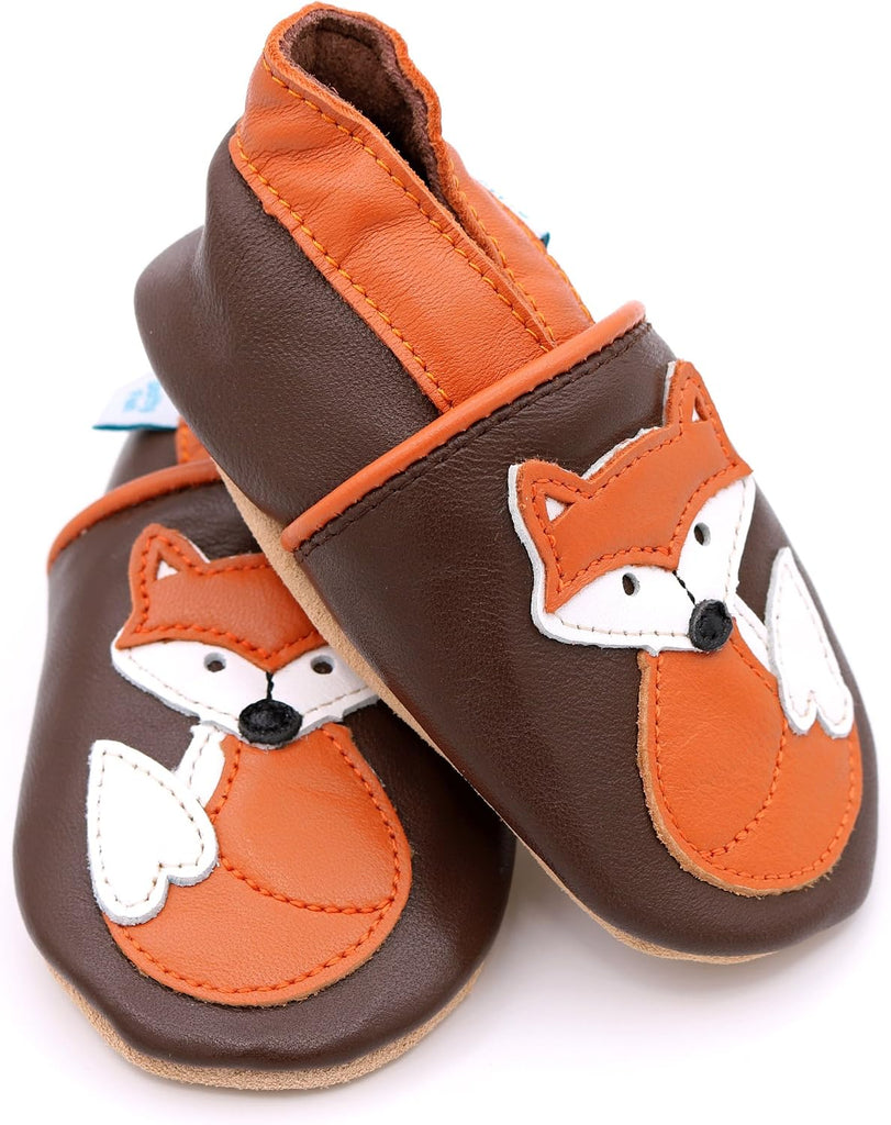 Soft Sole Leather Baby Shoes - Barefoot, Non-Slip, Unisex