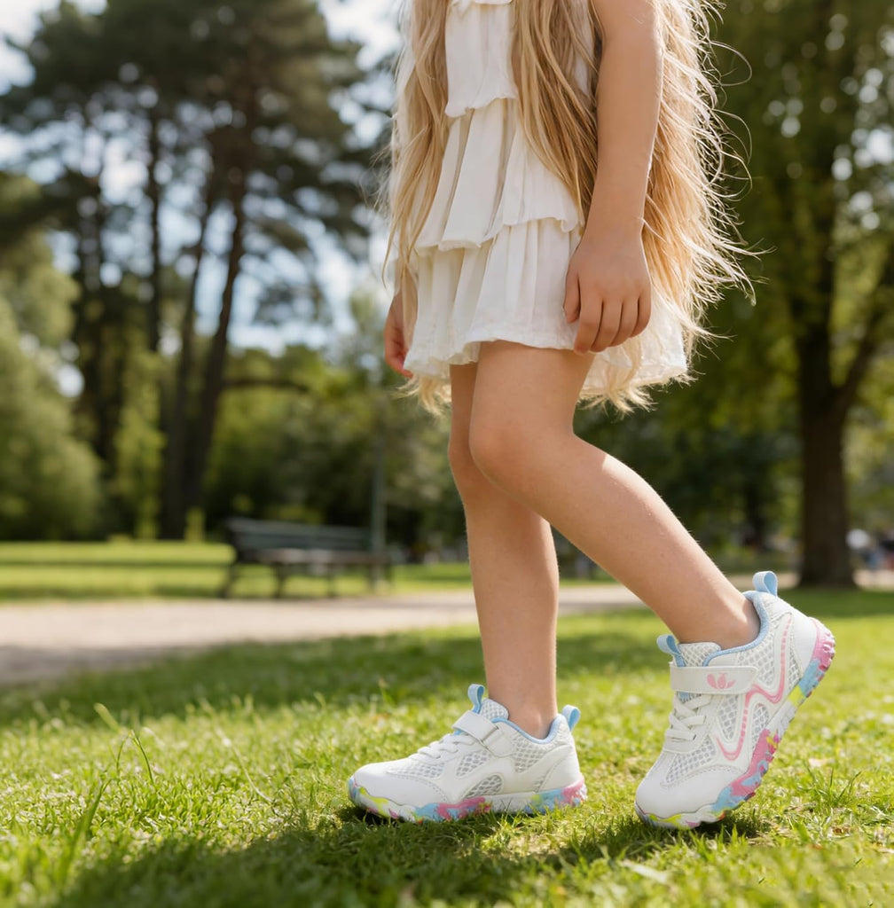 Wide Kids Barefoot Shoes Boys Girls Anti-Slip Kids Sport Sneakers Hiking Shoes Breathable Tennis Sneakers for Little