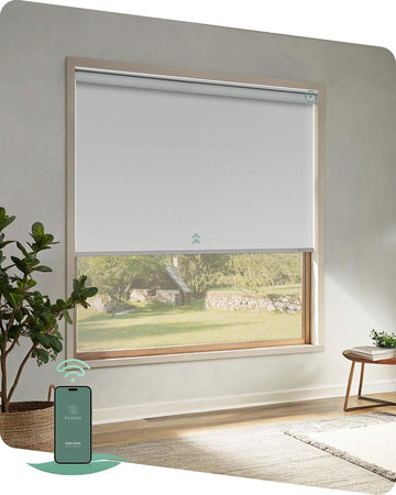 Motorized Blinds App Control, Alpine White, 22" W x 72" H