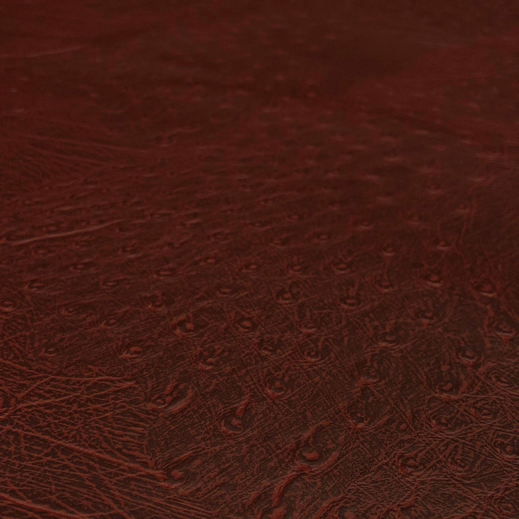 Ostrich Faux Leather Fabric, Embossed Vinyl, Textured Craft DIY and Upholstery PU Pleather - Individual 1 Yard Cut
