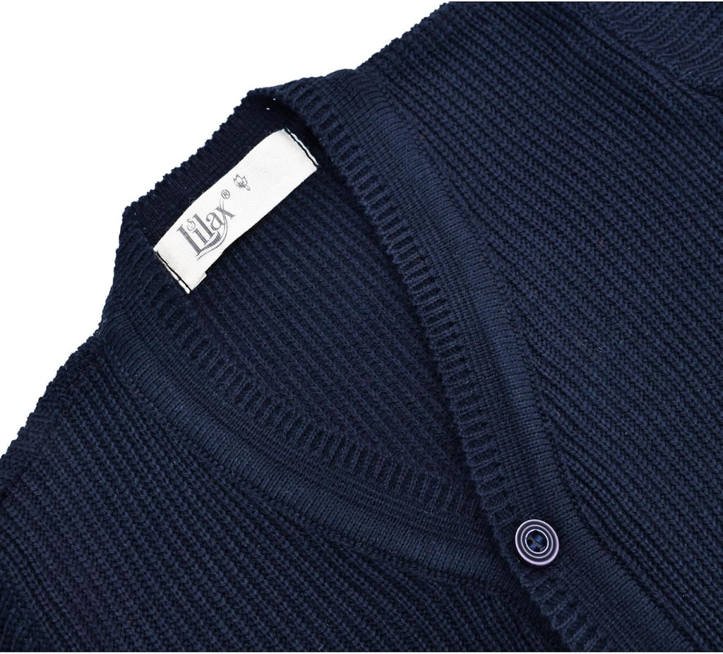 Baby Boys Basic Long Sleeve V-Neck Classic Knit Cardigan Sweater