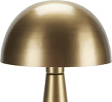 Home 16" Antique Gold Metal Mushroom Table Lamp, Modern, Retro, Desk Light, Dining, Office, Entryway