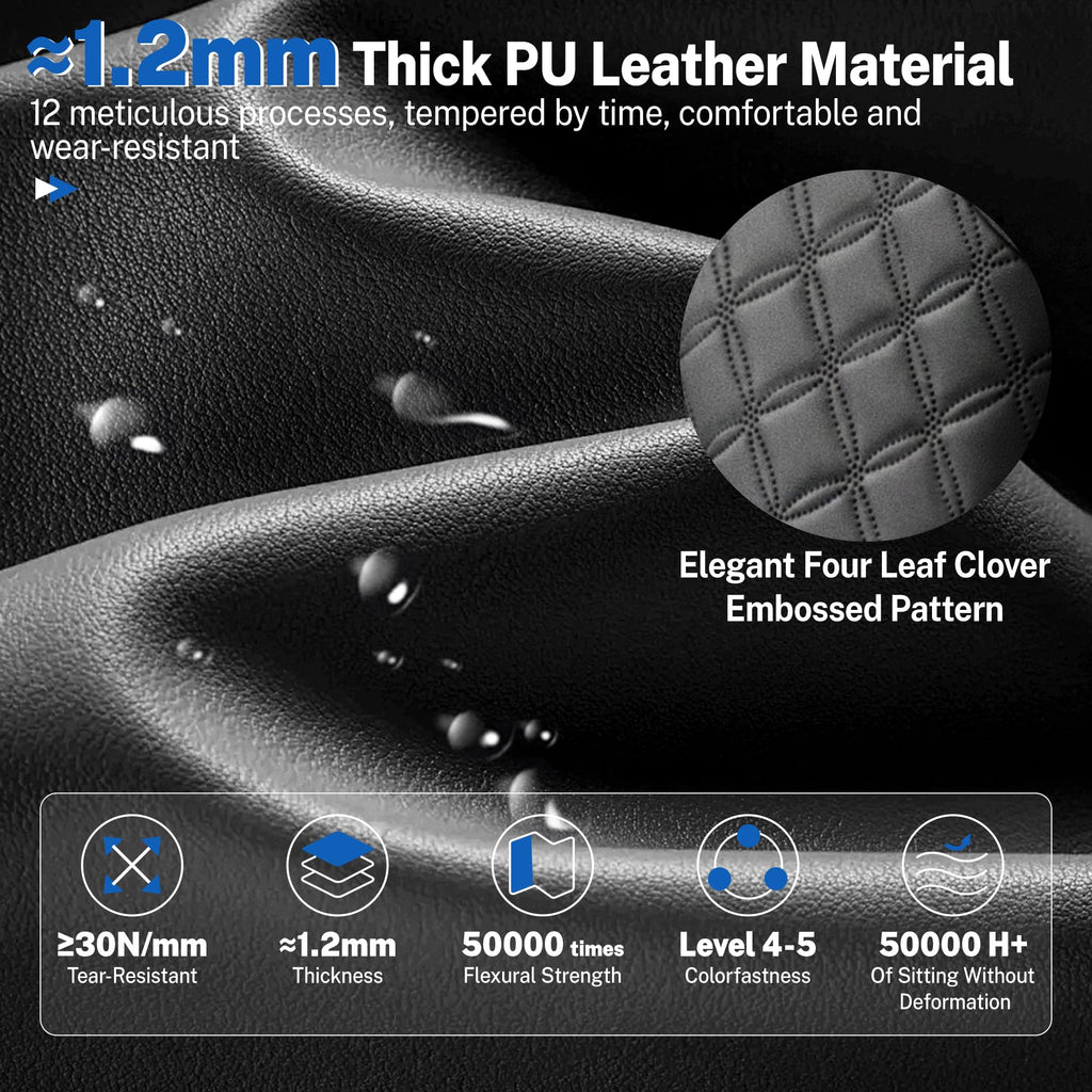 Big and Tall Office Chair 500lbs - Ergonomic Desk Chair with Footrest, Scratch-Resistant PU Leather Computer Chair