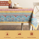 Table Cloth Rectangle Table 100% Cotton 60 x 120 Inches Tablecloth Reusable Decorative for Dining Ki