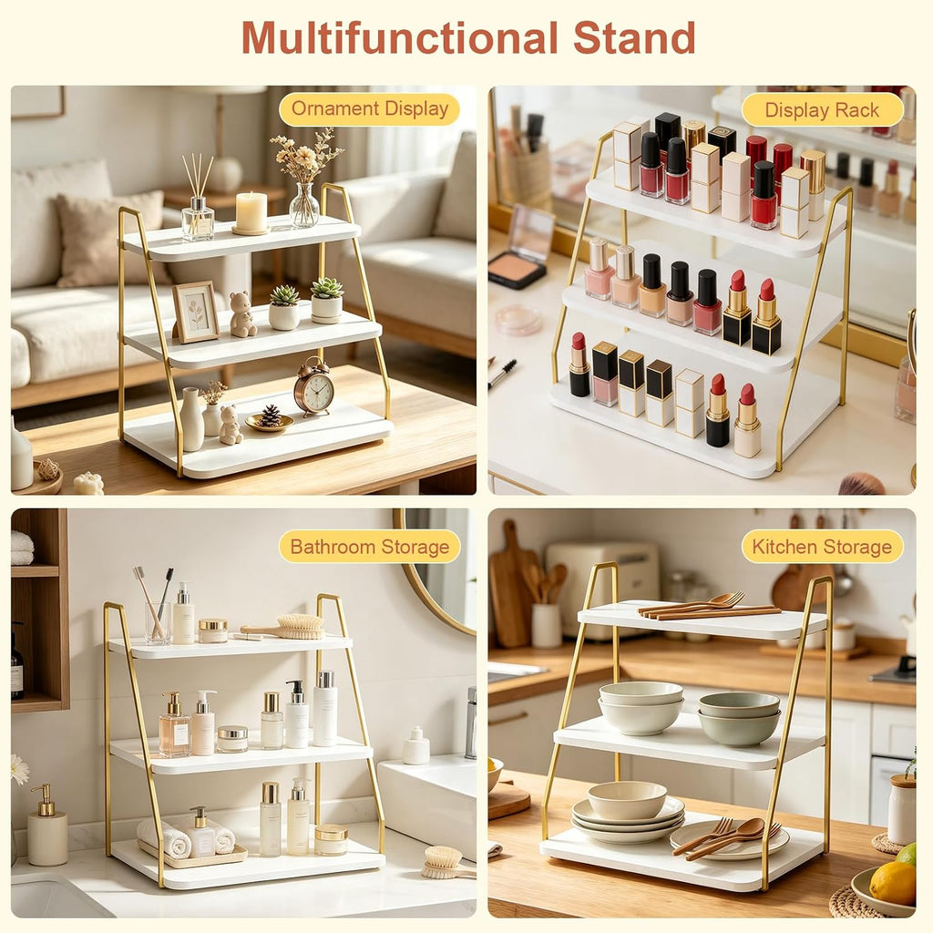 Cupcake Stand, 3-Tier Dessert Stand for 55 Cupcakes, Wood & Metal Tower Display Premium Holder Dessert Tree Tower