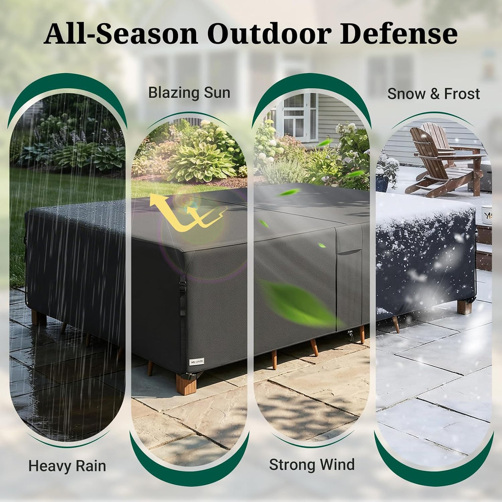 Heavy Duty Patio Furniture Covers, 900D Outdoor Furniture Cover Waterproof , Large Patio Set Covers Waterproof
