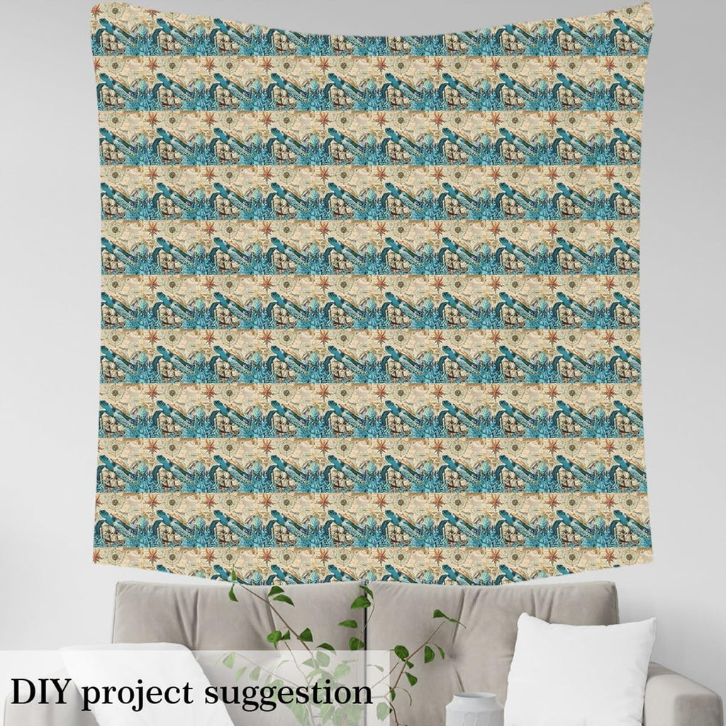 Sea Turtle Fabric By The Yard 1 Yard