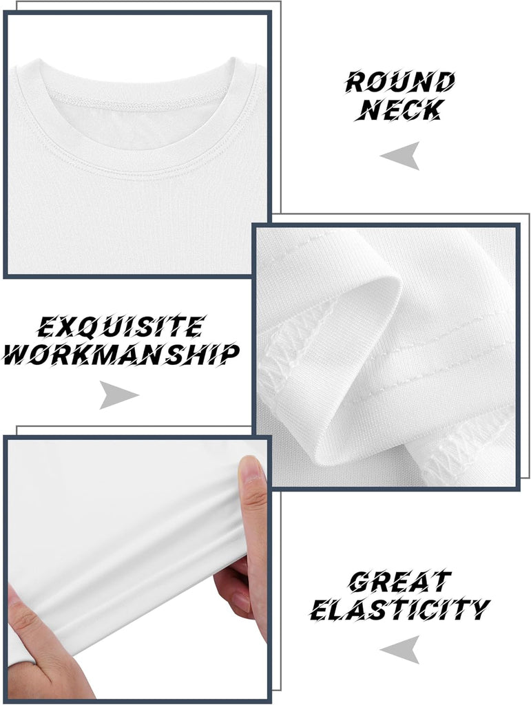 4 Pack Boys Dry-Fit Active Athletic Performance Tank Top Sleeveless Workout Training Shirts