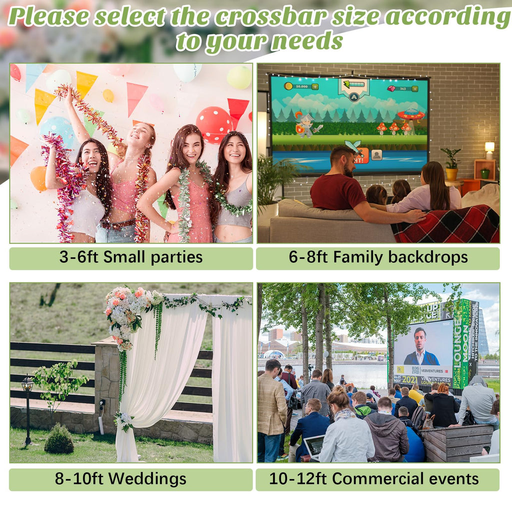 1 Pcs 4-10ft Adjustable Crossbar for Backdrop Stand