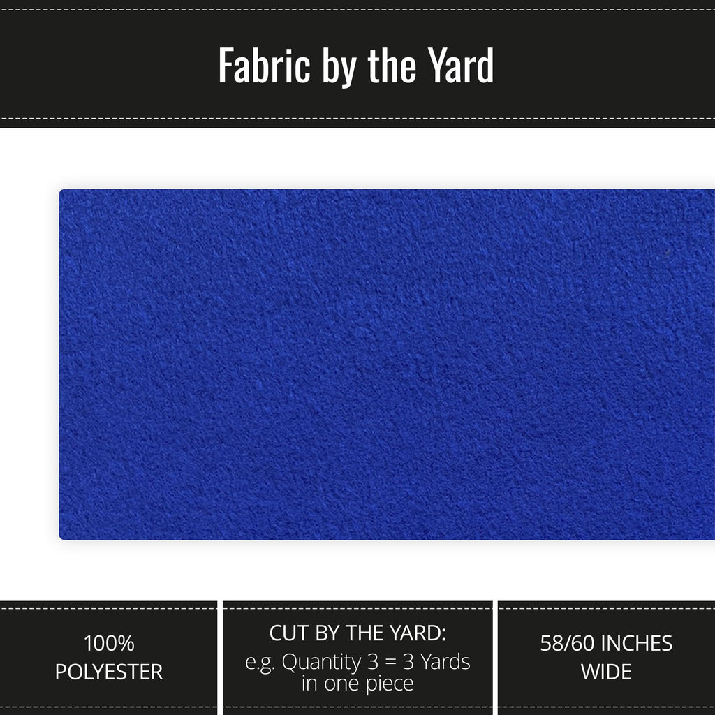 Anti-Pill Fleece Fabric by the Yard, by, Solid Royal Blue
