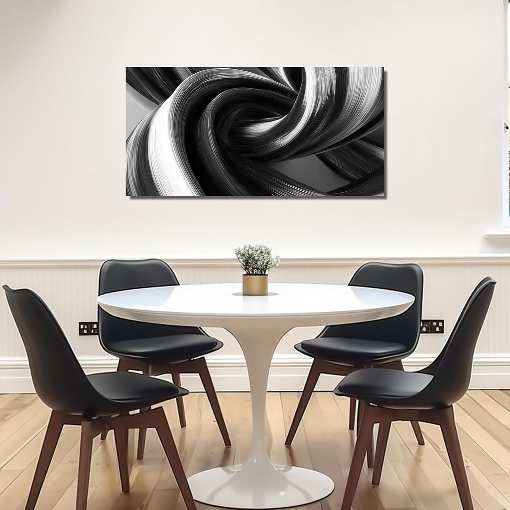 Abstract Canvas Wall Art Black and White Wall Decor Minimalist Wall Art